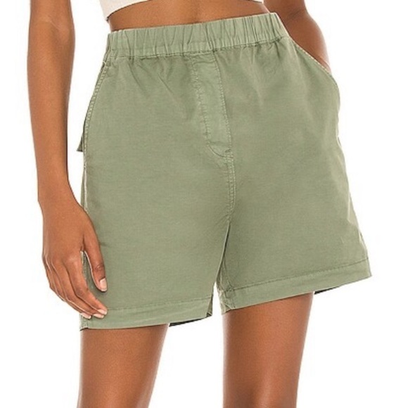 NWT Pistola Beverly Pull On Chino Shorts In Colonel Wash Green - Picture 1 of 9